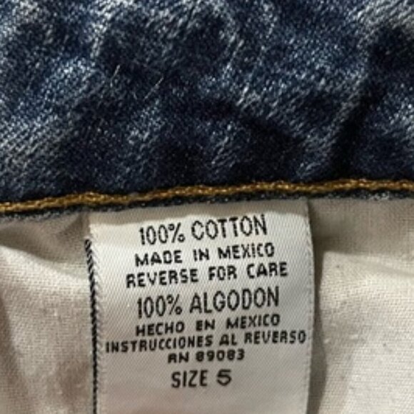 Vintage lei Low Rise Flare Jeans 27" Waist 100% Cotton - Picture 11 of 14